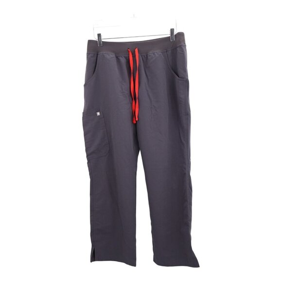 Figs Scrub Pants Kade Cargo Bottoms Utility Nursing Medical Large Petite Gray - Picture 1 of 8